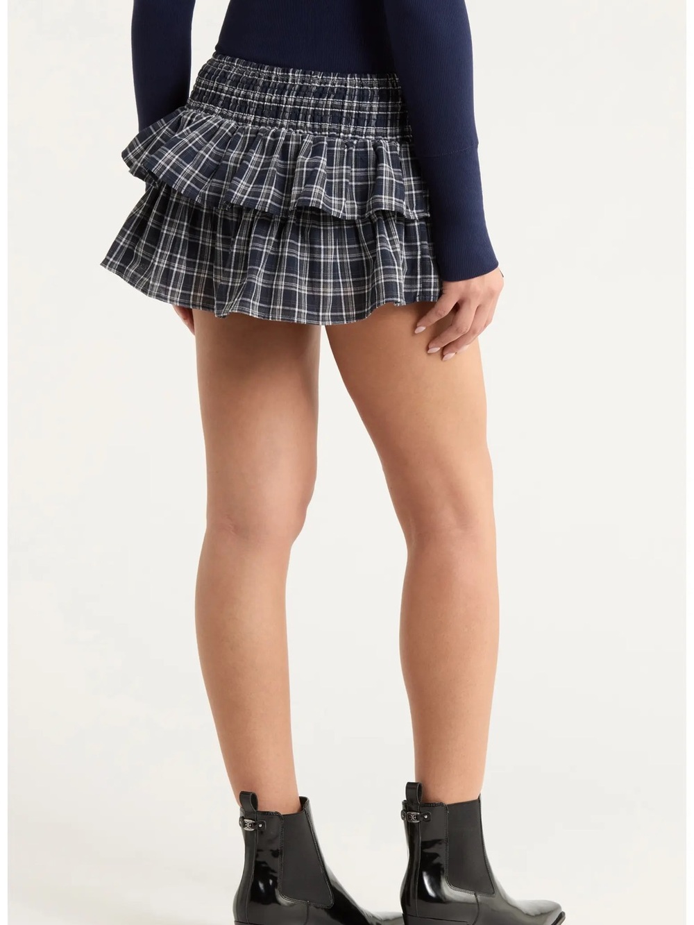 Pacsun Beverly and Beck Plaid Tiered Mini Skirt XS